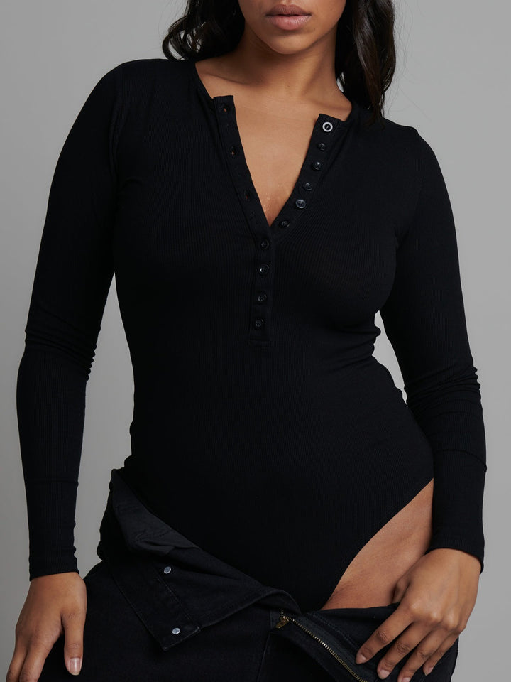 BIBI - V-Neck Long Sleeve