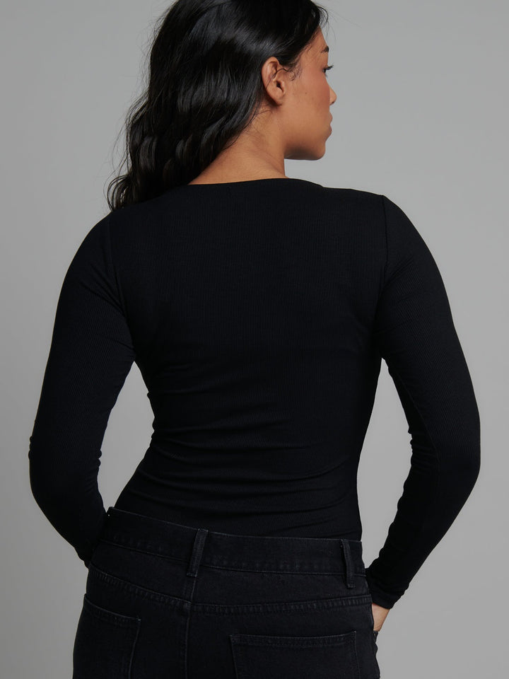 BIBI - V-Neck Long Sleeve